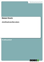 Attributionstheorien - eBook - Marjan Rosetz,