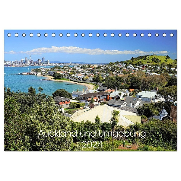 Auckland und Umgebung 2024 (Tischkalender 2024 DIN A5 quer), CALVENDO Monatskalender, NZ DOT Photos Ltd.