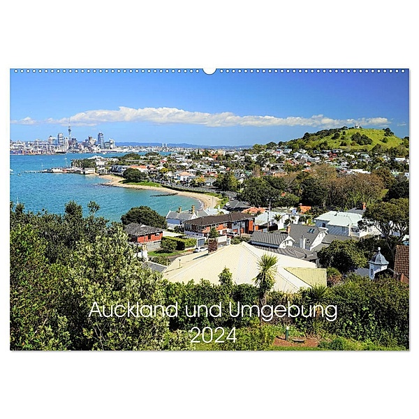 Auckland und Umgebung 2024 (Wandkalender 2024 DIN A2 quer), CALVENDO Monatskalender, NZ DOT Photos Ltd.