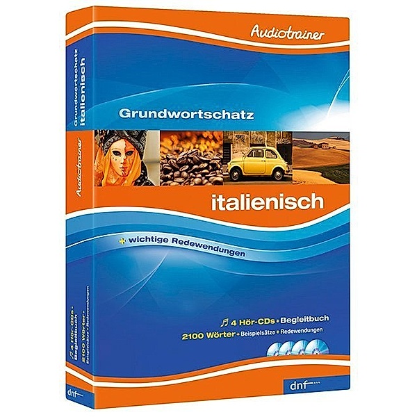 Audiotrainer Grundwortschatz Italienisch, m. 4 Audio-CD, m. 1 Buch,1 Audio-CD, dnf-Verlag GmbH