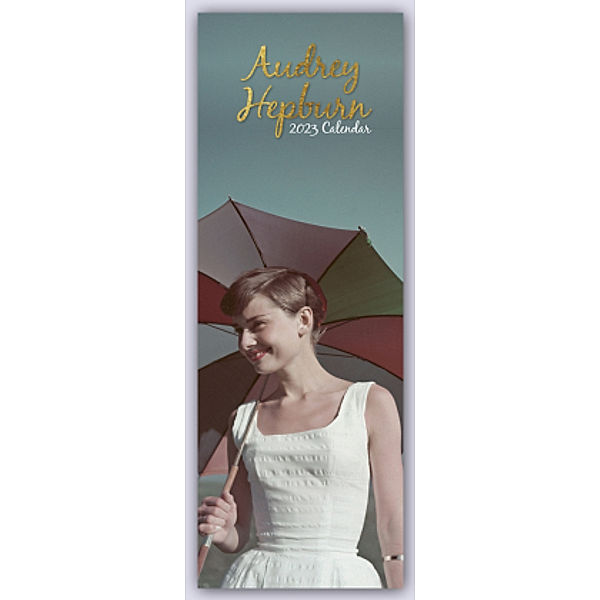 Audrey Hepburn 2023 - Slimline-Kalender, The Gifted Stationery Co. Ltd