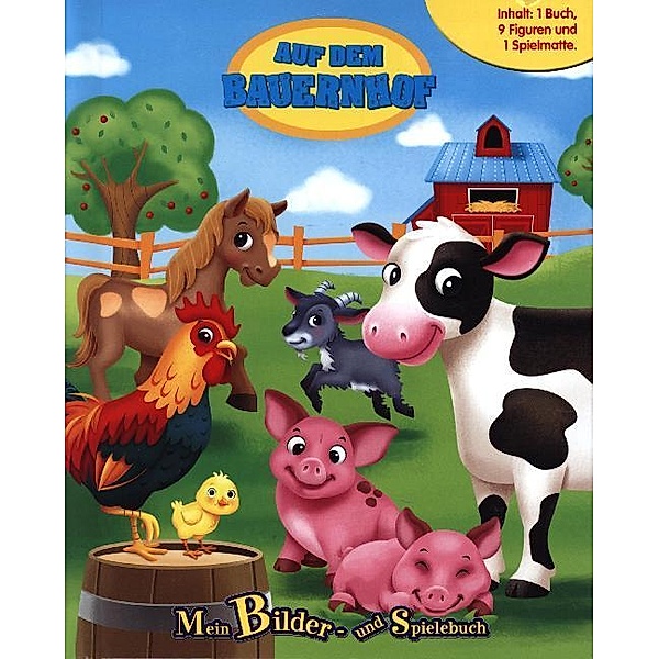 Phidal Publishing Auf dem Bauernhof, Spielbuch + 8-10 Spielfiguren + Spielmatte
