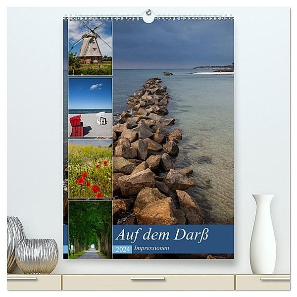 Auf dem Darß - Impressionen (hochwertiger Premium Wandkalender 2024 DIN A2 hoch), Kunstdruck in Hochglanz, Sabine Reuke