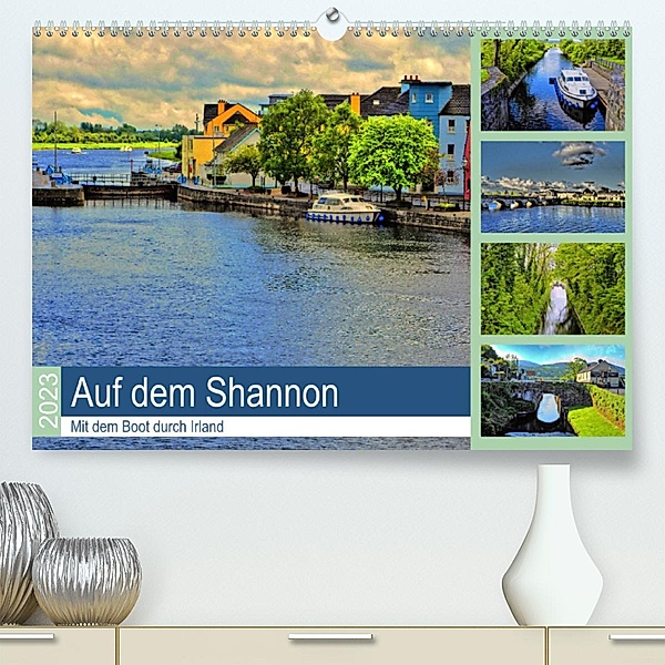 Auf dem Shannon - Mit dem Boot durch Irland (Premium, hochwertiger DIN A2 Wandkalender 2023, Kunstdruck in Hochglanz), Christoph Stempel