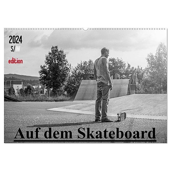 Auf dem Skateboard (Wandkalender 2024 DIN A2 quer), CALVENDO Monatskalender, Michael Wenk