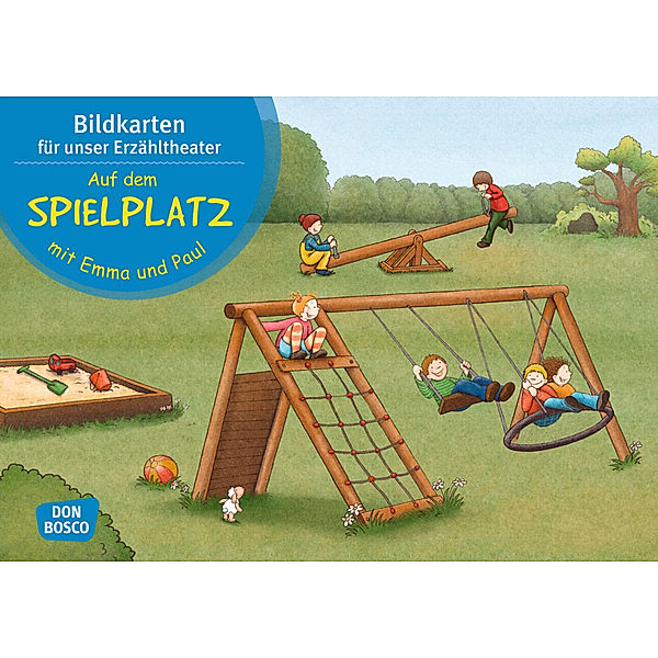 Auf dem Spielplatz mit Emma und Paul. Kamishibai Bildkartenset, Monika Lehner