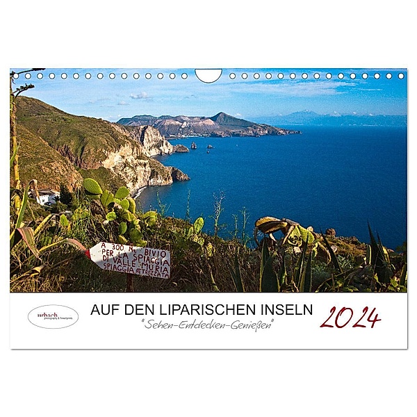Auf den Liparischen Inseln (Wandkalender 2024 DIN A4 quer), CALVENDO Monatskalender, Urbach & Urbach