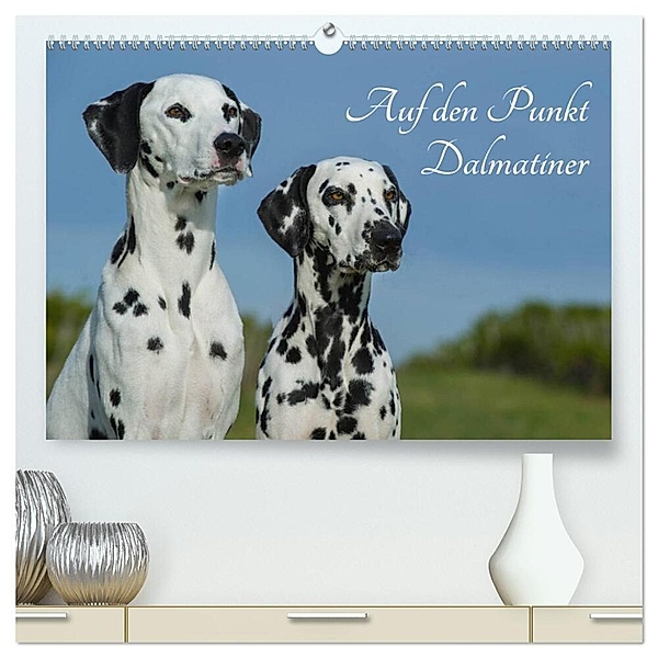Auf den Punkt - Dalmatiner (hochwertiger Premium Wandkalender 2024 DIN A2 quer), Kunstdruck in Hochglanz, Sigrid Starick