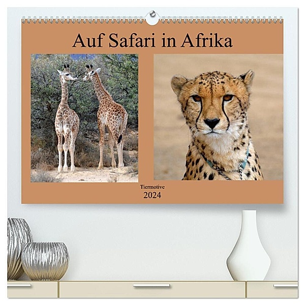 Auf Safari in Afrika (hochwertiger Premium Wandkalender 2024 DIN A2 quer), Kunstdruck in Hochglanz, Marlen Jürgens