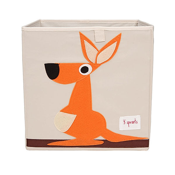 3 sprouts Aufbewahrungsbox Kangaroo (33x33x33) in orange-creme