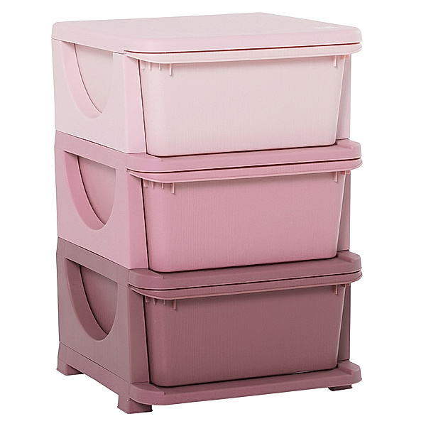 Homcom Aufbewahrungsboxen für Spielzeug (Farbe: Rosa)