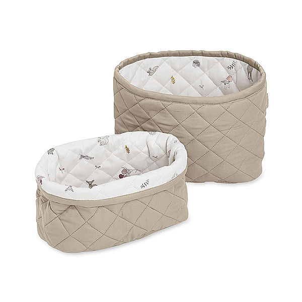 Cam Cam Copenhagen Aufbewahrungskorb-Set QUILTED 2-teilig in weiß/hellbraun