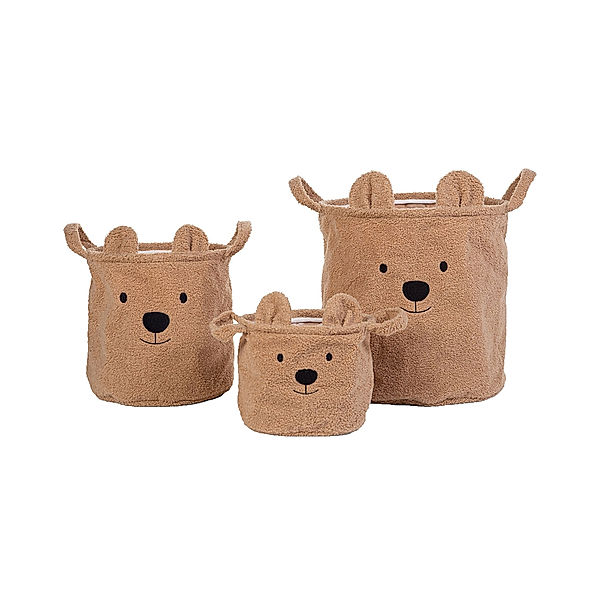 Childhome Aufbewahrungskorb TEDDY 3er-Set in braun