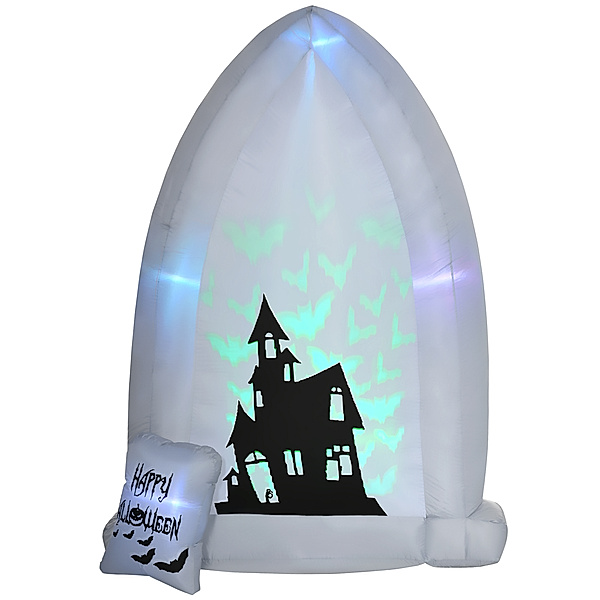 Aufblasbare Halloween-Dekoration mit LED-Beleuchtung weiß (Farbe: weiß)