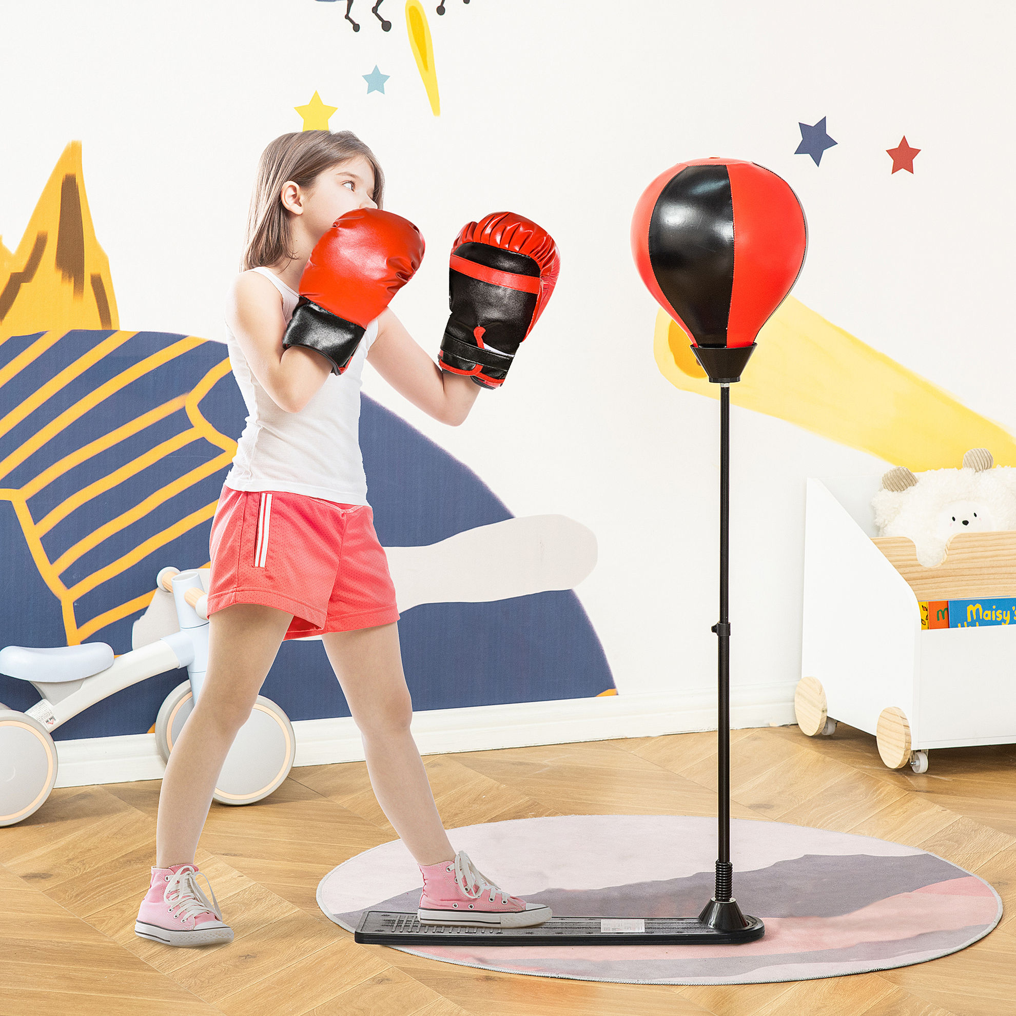 Aufblasbarer Punchingball mit Kinder-Boxhandschuhen | Weltbild.de