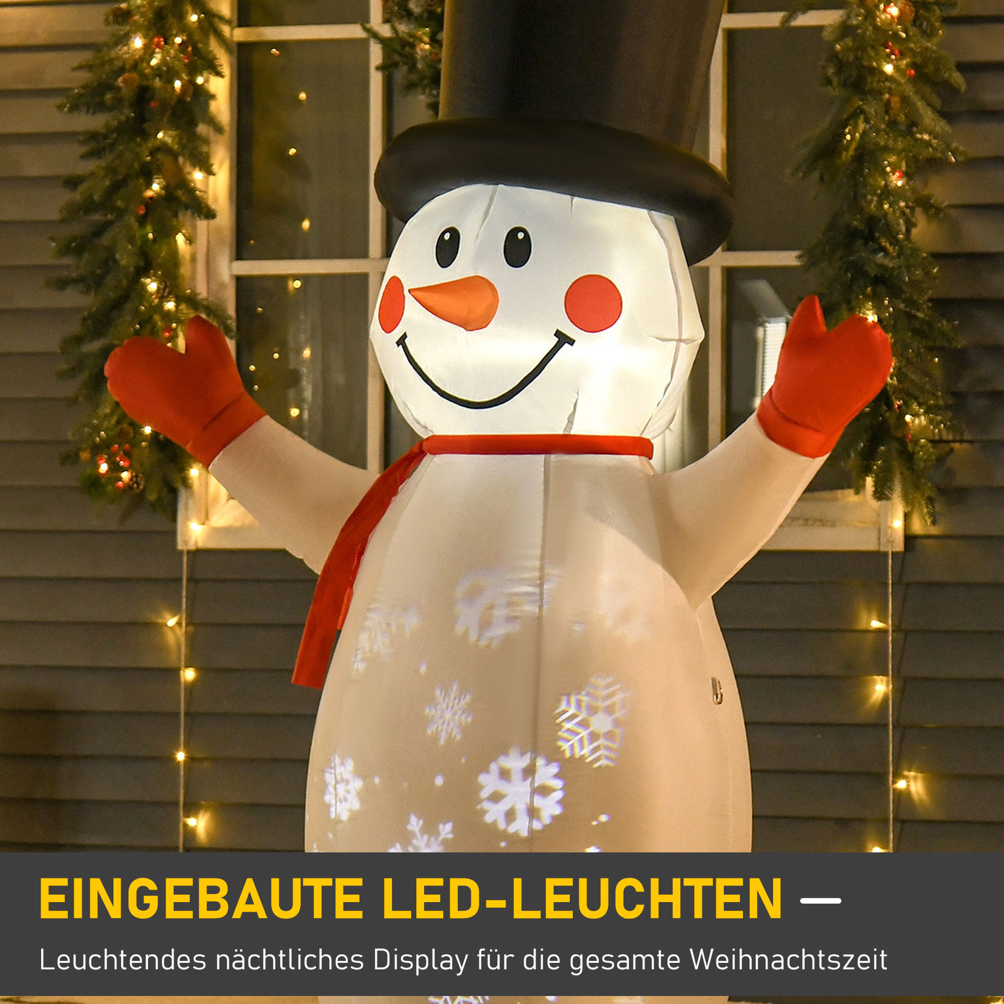 Aufblasbarer Schneemann mit LED-Beleuchtung | Weltbild.de