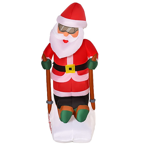 Aufblasbarer Weihnachtsmann auf Schlitten mit Beleuchtung