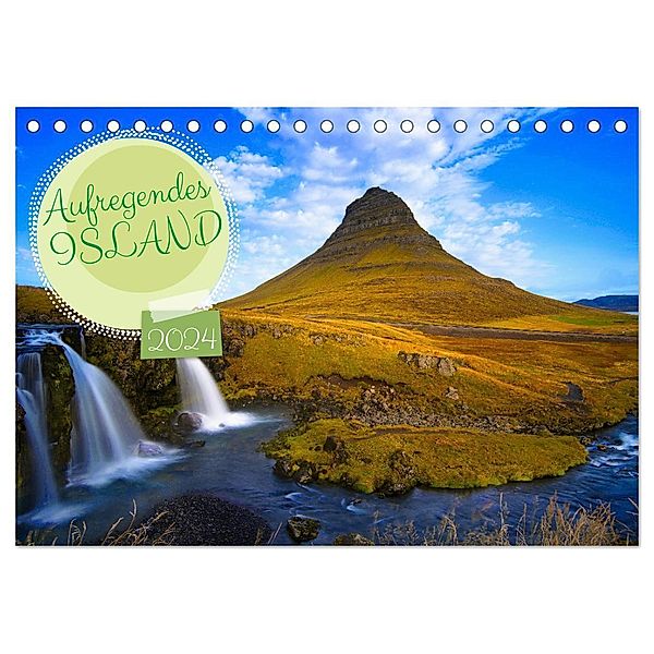 Aufregendes Island (Tischkalender 2024 DIN A5 quer), CALVENDO Monatskalender, Heiko Taubenrauch