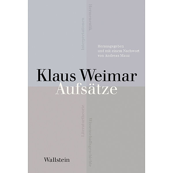 Aufsätze, Klaus Weimar