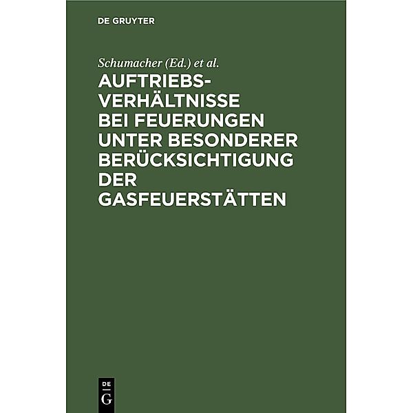 Auftriebsverhältnisse bei Feuerungen unter besonderer Berücksichtigung der Gasfeuerstätten / Jahrbuch des Dokumentationsarchivs des österreichischen Widerstandes