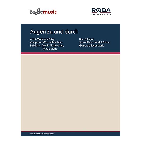 Augen zu und durch, Cynthia A. Newman, Norbert Zucker, Holger Obenaus, Jean-pierre Valance, Michael Buschjan