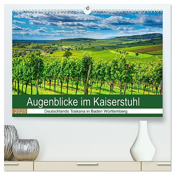 Augenblicke im Kaiserstuhl (hochwertiger Premium Wandkalender 2025 DIN A2 quer), Kunstdruck in Hochglanz, Calvendo, Tanja Voigt