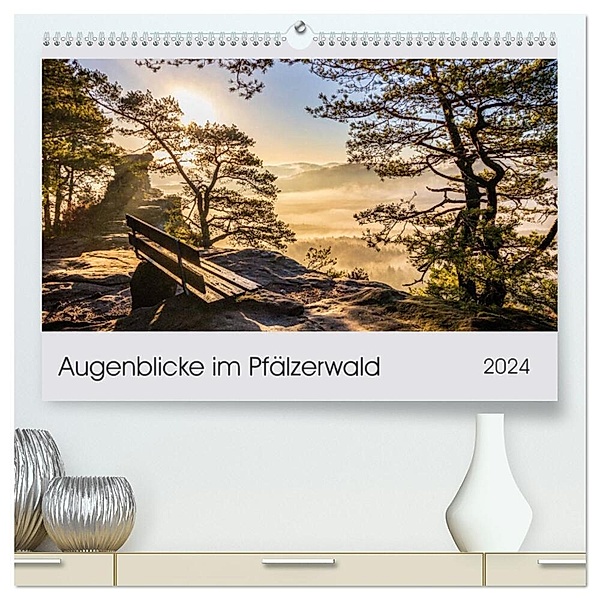 Augenblicke im Pfälzerwald (hochwertiger Premium Wandkalender 2024 DIN A2 quer), Kunstdruck in Hochglanz, Patricia Flatow