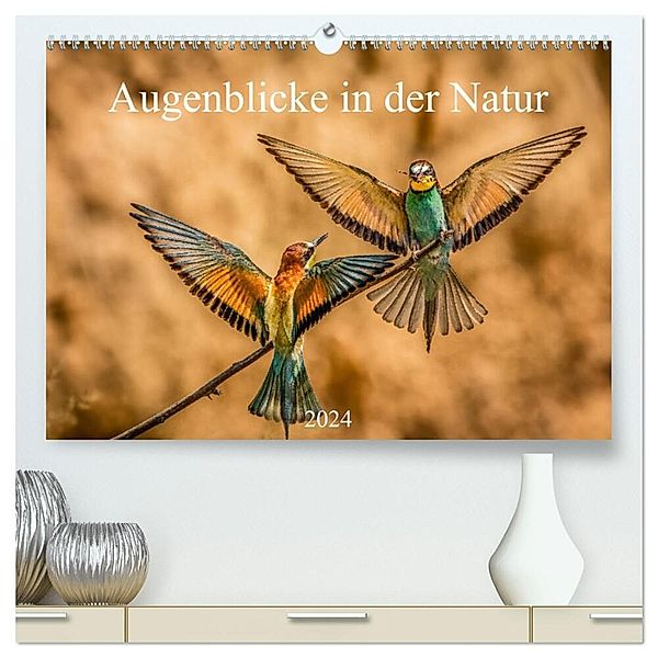 Augenblicke in der Natur (hochwertiger Premium Wandkalender 2024 DIN A2 quer), Kunstdruck in Hochglanz, Philipp Masserer