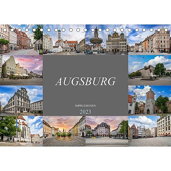 Augsburg Impressionen (Tischkalender 2023 DIN A5 quer), Dirk Meutzner