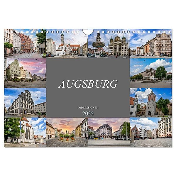 Augsburg Impressionen (Wandkalender 2025 DIN A4 quer), CALVENDO Monatskalender, Calvendo, Dirk Meutzner
