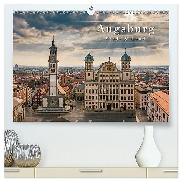 Augsburg - Stadt und Land (hochwertiger Premium Wandkalender 2024 DIN A2 quer), Kunstdruck in Hochglanz, Patrick Rosyk