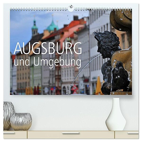 Augsburg und Umgebung (hochwertiger Premium Wandkalender 2024 DIN A2 quer), Kunstdruck in Hochglanz, Reinhold Ratzer