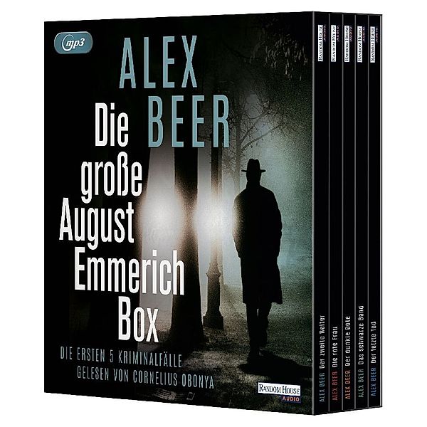 August Emmerich Box - Der zweite Reiter - Die rote Frau - Der dunkle Bote - Das schwarze Band - Der letze Tod,5 Audio-CD, 5 MP3, Alex Beer