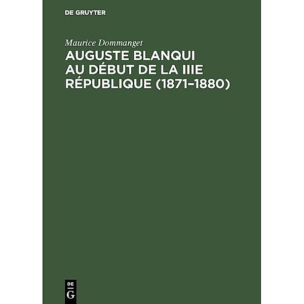 Auguste Blanqui au début de la IIIe République (1871-1880), Maurice Dommanget