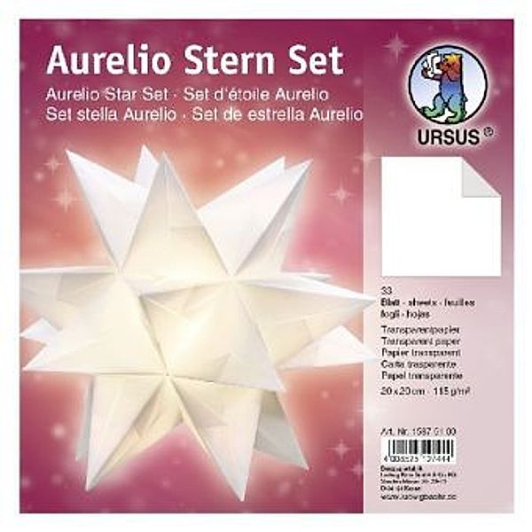 Aurelio Stern Set, Faltblätter weiß 20 cm, URSUS®