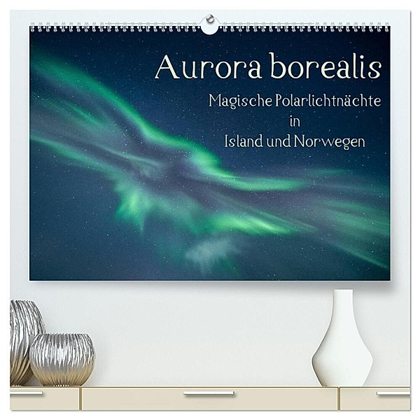 Aurora borealis - Magische Polarlichtnächte in Island und Norwegen (hochwertiger Premium Wandkalender 2024 DIN A2 quer), Kunstdruck in Hochglanz, Kirstin Grühn-Stauber