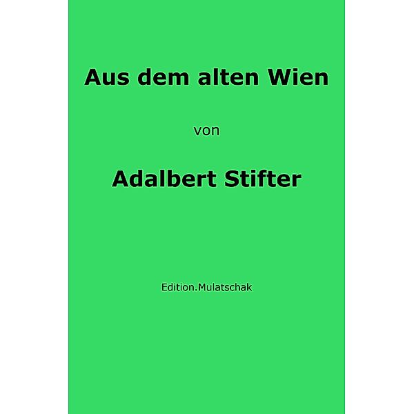 Aus dem alten Wien, Adalbert Stifter