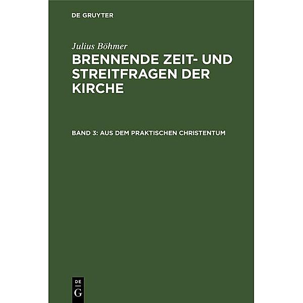 Aus dem praktischen Christentum, Julius Böhmer