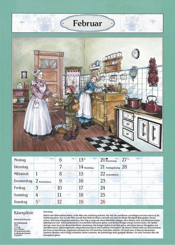 Aus Großmutters Küche 2022 Küchenkalender DIN A3 mit Foliendeckblatt. Wandkalender mit Rezepten und nostalgischen Bildern
