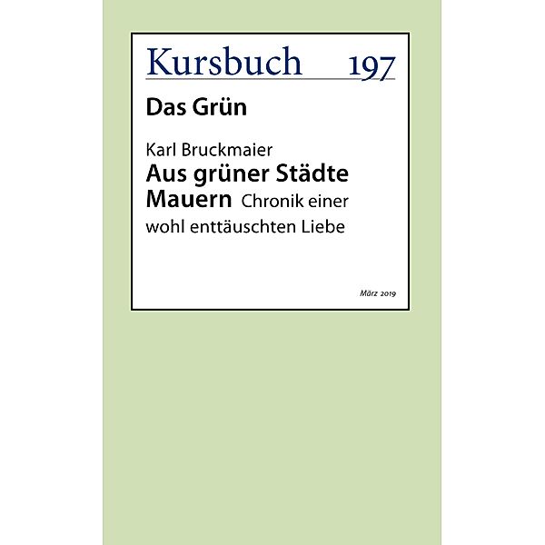 Aus grüner Städte Mauern, Karl Bruckmaier