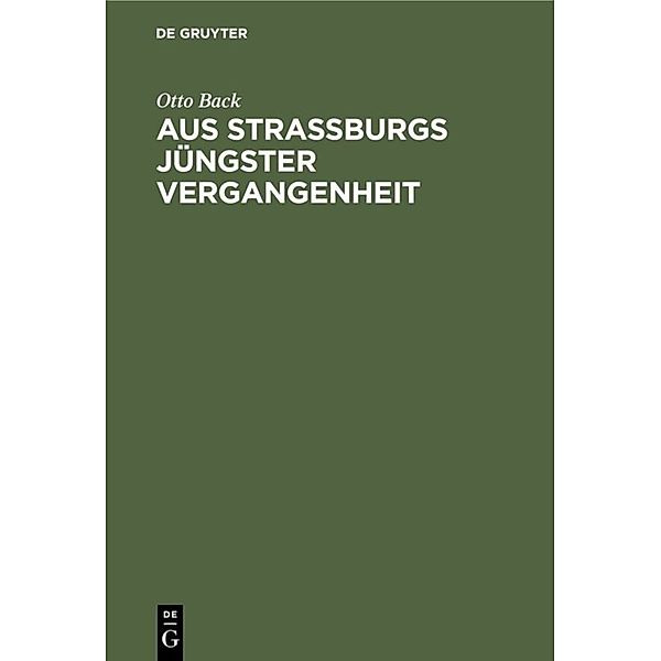 Aus Strassburgs jüngster Vergangenheit, Otto Back