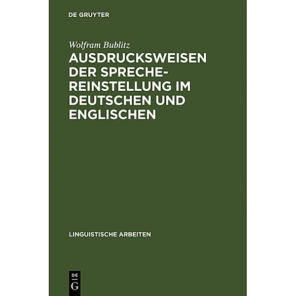 Ausdrucksweisen der Sprechereinstellung im Deutschen und Englischen, Wolfram Bublitz
