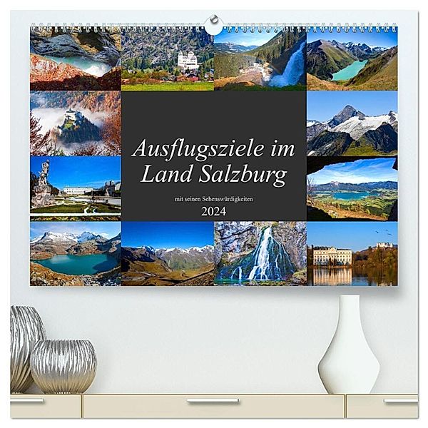 Ausflugsziele im Land Salzburg (hochwertiger Premium Wandkalender 2024 DIN A2 quer), Kunstdruck in Hochglanz, Christa Kramer
