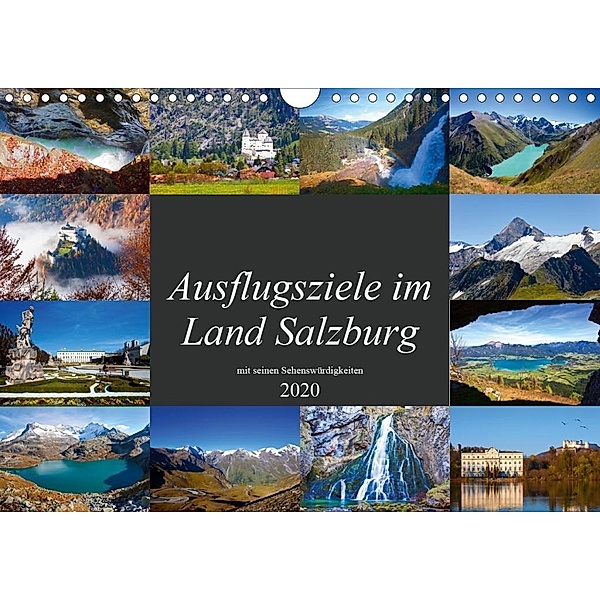Ausflugsziele im Land Salzburg (Wandkalender 2020 DIN A4 quer), Christa Kramer