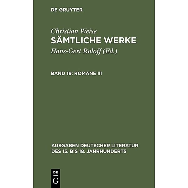 Ausgaben deutscher Literatur des 15. bis 18. Jahrhunderts / [162] / Romane III.Bd.3