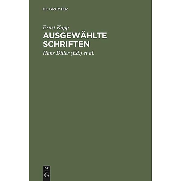 Ausgewählte Schriften, Ernst Kapp