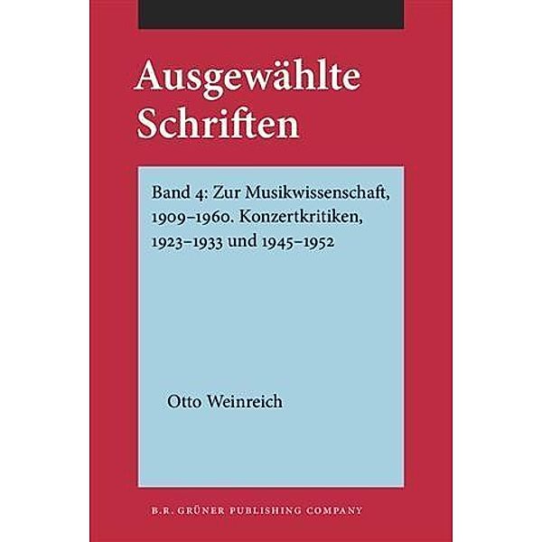 Ausgewahlte Schriften, Otto Weinreich