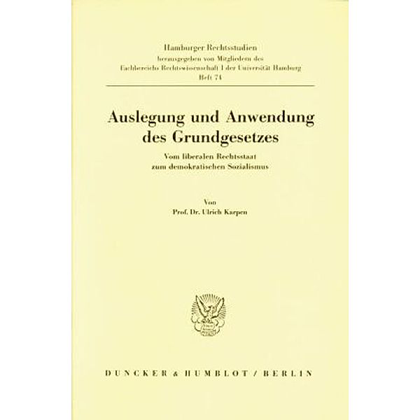 Auslegung und Anwendung des Grundgesetzes., Ulrich Karpen