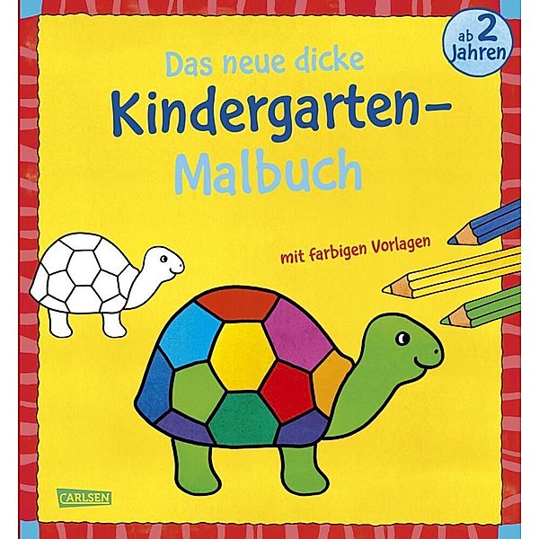 Ausmalbilder für Kita-Kinder: Das neue, dicke Kindergarten-Malbuch: Mit farbigen Vorlagen und lustiger Fehlersuche