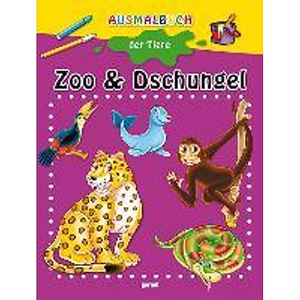 Ausmalbuch der Tiere - Zoo und Dschungel